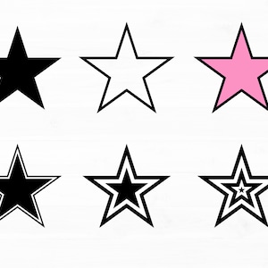 Star Svg Star Cutouts Star Bundle Star Cut File Stars Svg Stars Png Stars Svg Bundle Star Svg File Star Clipart Star Cricut