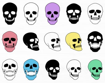 Skalle Svg Skelett Skalle Skärfiler Halloween Skalle Svg Skallar Png Bundle Mänskliga Skallar Clipart Skalle Disposition Halloween Svg