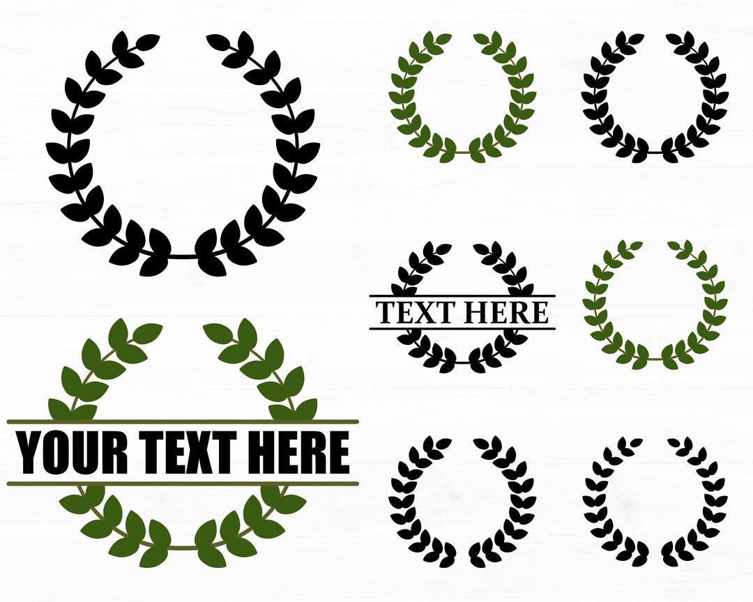 Laurel Wreath Svg Bundle Floral Circle Wreath Svg Split Frame Wreath ...
