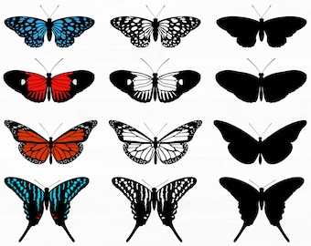 Mariposa Svg Paquete de Svg de mariposa Svg de mariposas Cricut Clipart de mariposa Silueta de mariposa Svg de mariposa en capas