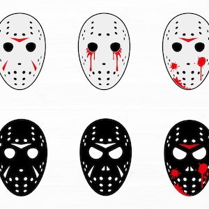 Jason Voorhees Maske SVG Freitag der 13 Digital Cut Datei Hockey Maske Clipart Halloween SVG Jason Halloween SVG Horror SVG Designs für Cricut