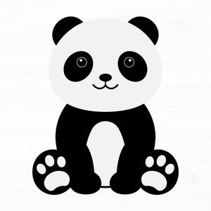 Baby Panda Svg Panda Svg Animal Svg Cute Panda Svg Baby Shower Svg Cute Panda Svg Files voor Cricut Panda Clipart Instant Download