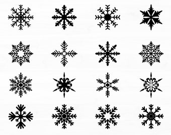 Snowflake Svg Christmas Snowflake Svg Simple Snowflake Cut File Snowflake Svg Bundle Winter Svg Cricut Silhouette Clipart Digital Download