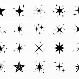 Star Svg Bundle Sparkle Stars Svg Galaxy Svg Stars Png Stars Svg Files voor Cricut Night Sky Svg Star ClipArt Stars Silhouette
