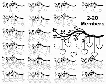 Family Tree Branch Svg Bundle 2-20 Miembros Family Svg Family Tree Svg Family Tree Cricut Tree Svg Family Tree Clipart Descarga instantánea