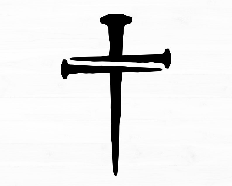 Nail Cross Svg Cross Silhouette Religious Svg Cross Svg Christian Svg