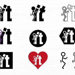 F It Svg Fk It Svg Bundle Stickman It Svg Stickman Clipart Stick Figure Svg F It Stick Man Svg Descarga digital instantánea
