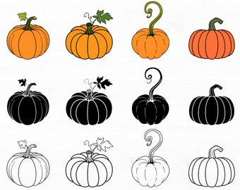 Kürbis SVG Bundle Halloween Kürbis Clipart Kürbis geschnitten Dateien für Cricut Kürbis geschichtet Silhouette Gliederung Halloween svg