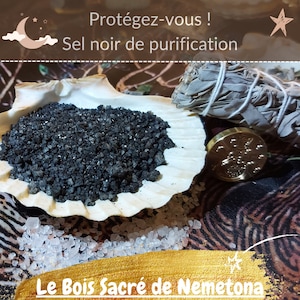 Sel noir Rituel Spiritualité Protection Sel de cérémonie Bannissement Sorcellerie Purification image 1