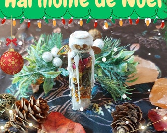 Harmonie de Noel -  Fiole d'intention - Spell Jar - Retrouver le sourire - légèreté - Amulette - Talisman - Wicca - Spiritualité - Bien-être