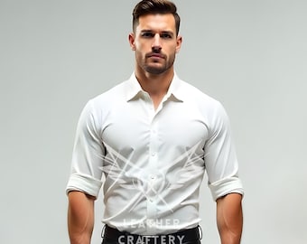 Handmade White Leather Dress Shirt: Custom Fit, Genuine Leather - Etsy Handmade White Leather Dress Shirt: Custom Fit, Genuine Leather - Etsy