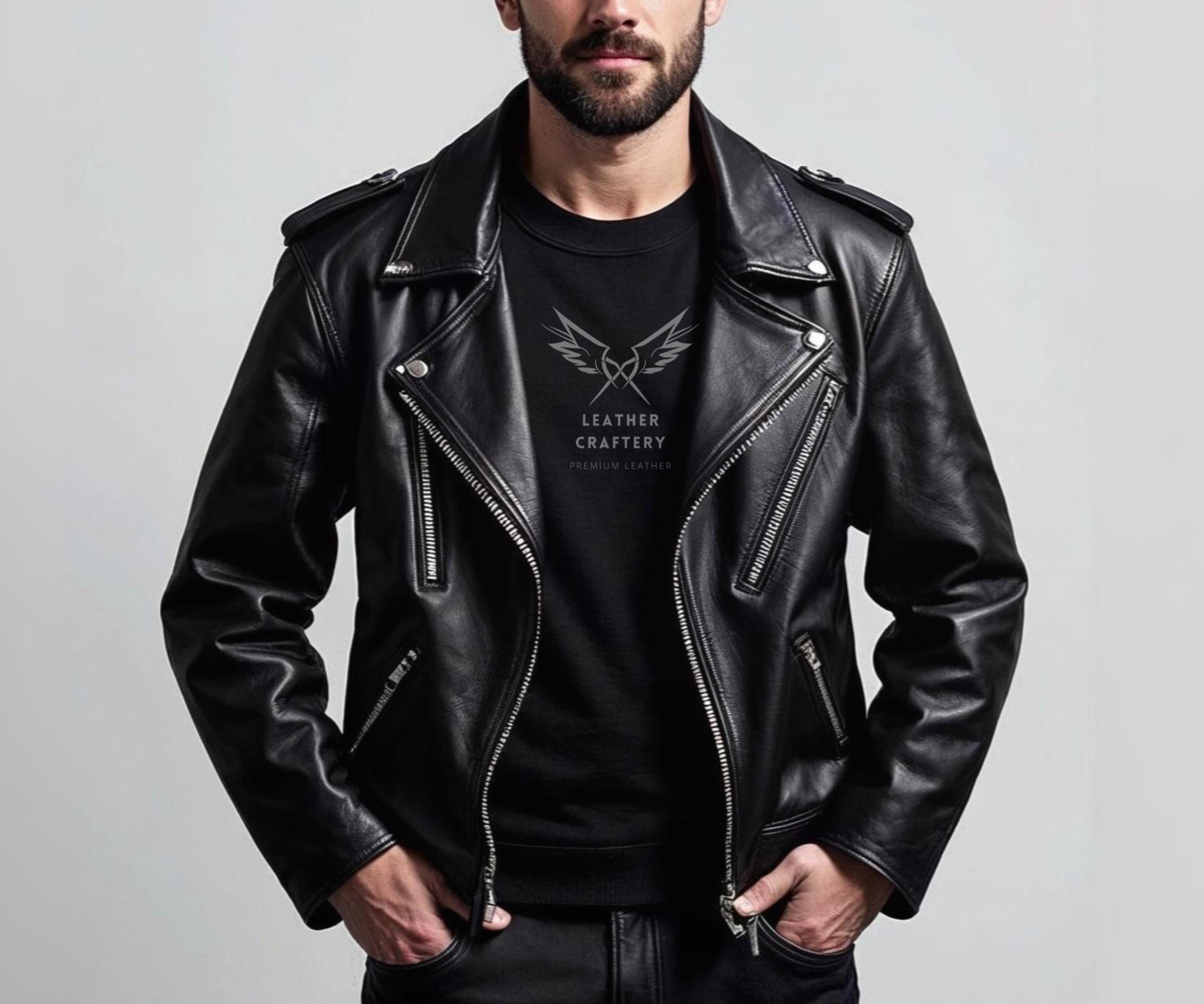 Vintage Mens Leather Jacket Xxl