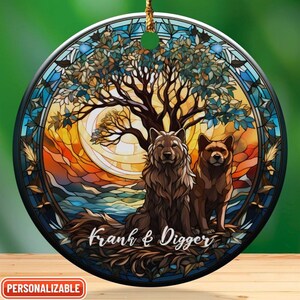 Customizable Pet Ornament, Personalized Pet Memorial, Pet Remembrance Ornament, Pet Loss Gift, Rainbow Bridge Ornament