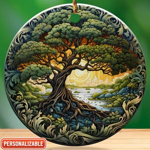 Personalizable Tree of Life Ornament, Handcrafted Tree of Life Decoration, Unique Artistic Hanging Decor, Nature Inspired Tree Ornament