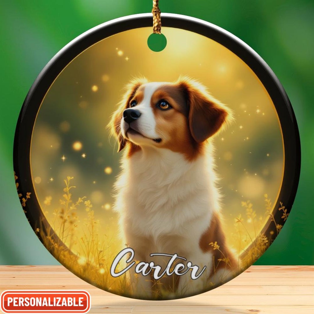 Personalized Pet Memorial Ornament, Dog Keepsake, Pet Loss Gift - Etsy