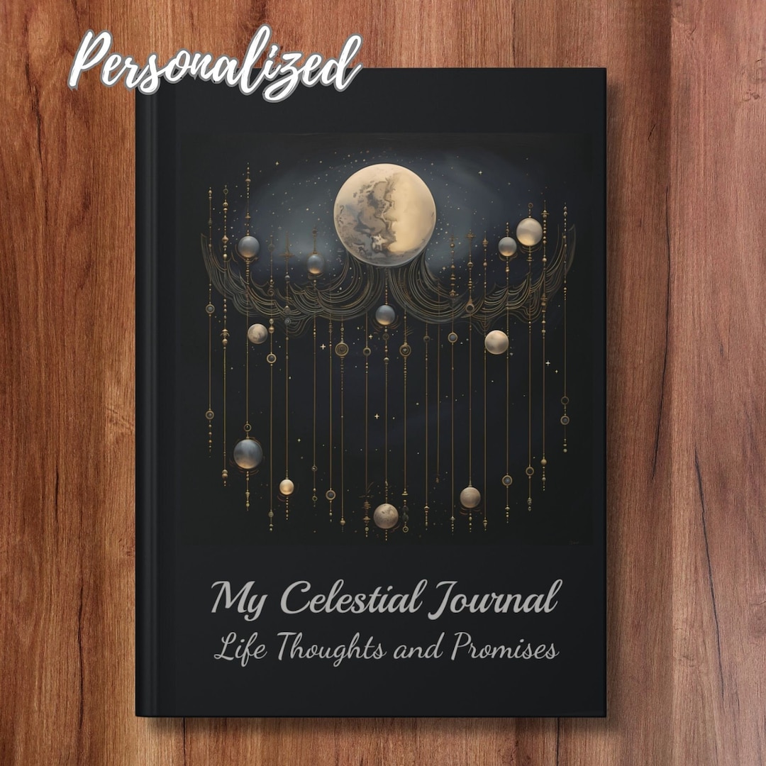 Personalized Celestial Journal, Unique Moon Theme Notebook, Ideal for ...