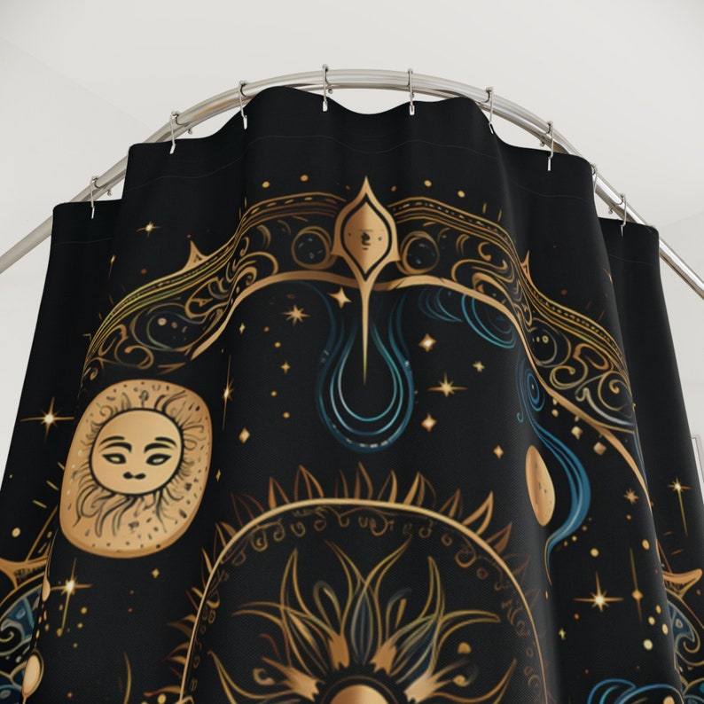 Shower Curtain astral Nomad Celestial Sun Etsy