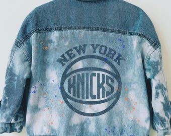 Kids New York KNICKS Jacket | Toddler Jalen Brunson & OG Anunoby fan | Baby Knicks Denim Jacket