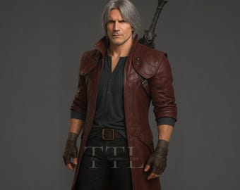 Handmade Genuine Leather Dante Trench Coat – Devil May Cry Cosplay