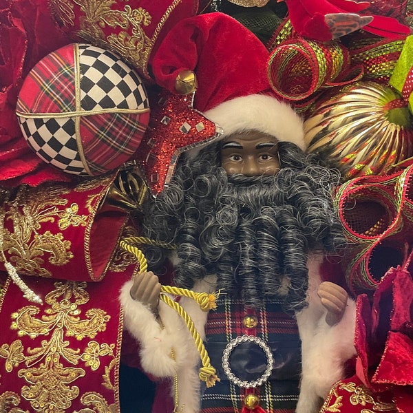 Santa Claus,Christmas Santa,Black Art,Black Decor,Holiday Decor,December 25,