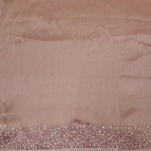 Prisha Light Pink Soft Organza White Embroidered Border Ready to Wear Saree main image 0