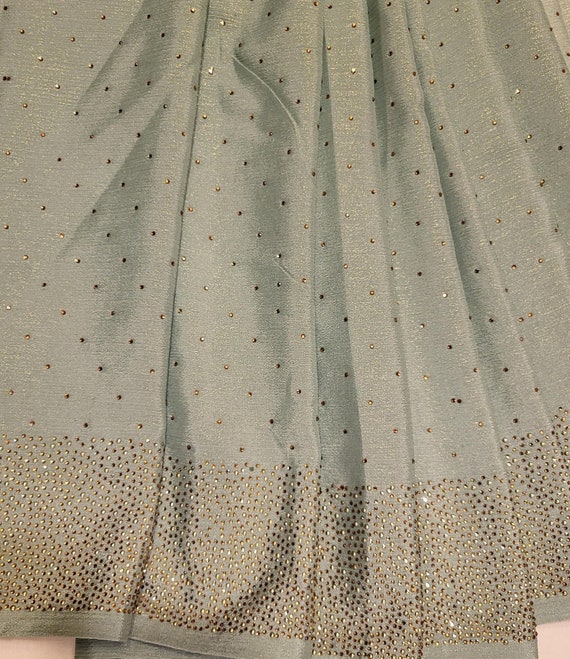 Blue Chiffon Saree