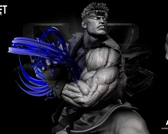Ryu, statue,  3d print,  resin printed, Street Fighter, 3d printing service, sculpture, games