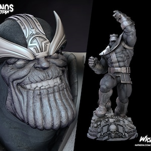 Thanos, STL File,  3d print,  resin printed, x-men, 3d printing service, sculpture, statue, comics