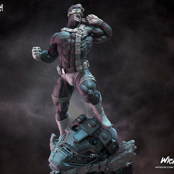 Cyclops, STL file,  3d print,  resin printed, x-men, 3d printing service, sculpture, comics, stl, statue, digital download