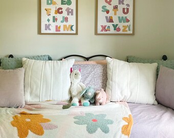 Decorazione da parete con alfabeto, poster, cameretta dei bambini, aula, sala giochi