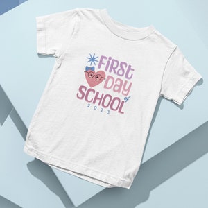 Kids Back to School Shirt, Happy First Day of School Shirt,  School Tshirt, School Kids Shirt, Girls Back to school - 2T to 5T