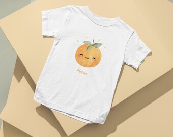 Smiling Orange Toddler Tee – Cute Fruit Fashion, Summer Shirt