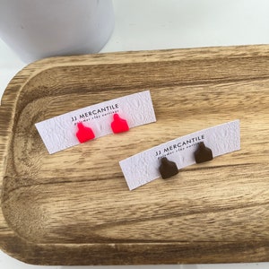 Pendientes con forma de vaca / PENDIENTES DE ARCILLA / Hechos a mano / Hipoalergénicos