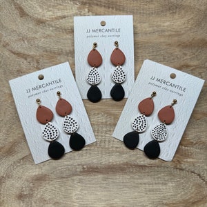 Fall Dangles | CLAY EARRINGS | Handmade | Hypoallergenic