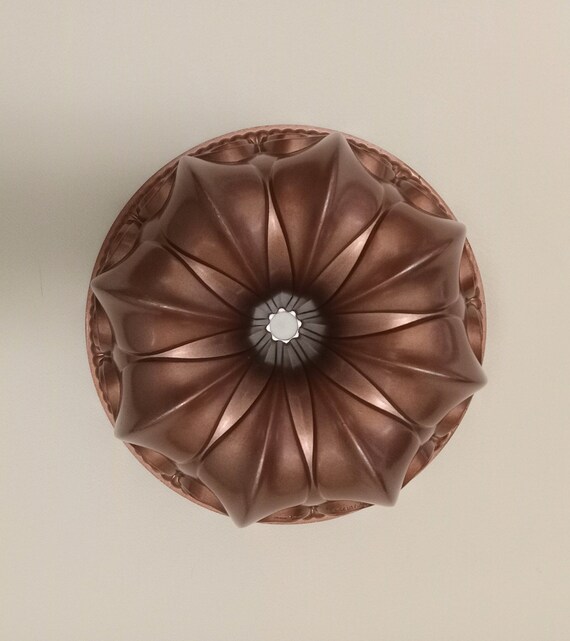Nordic Ware Fleur De Lis flower of the Lily Bundt Pan. Premium Cast Aluminum With A Copper Colored Outside. 10 Cup Capacity. Made in USA Etsy