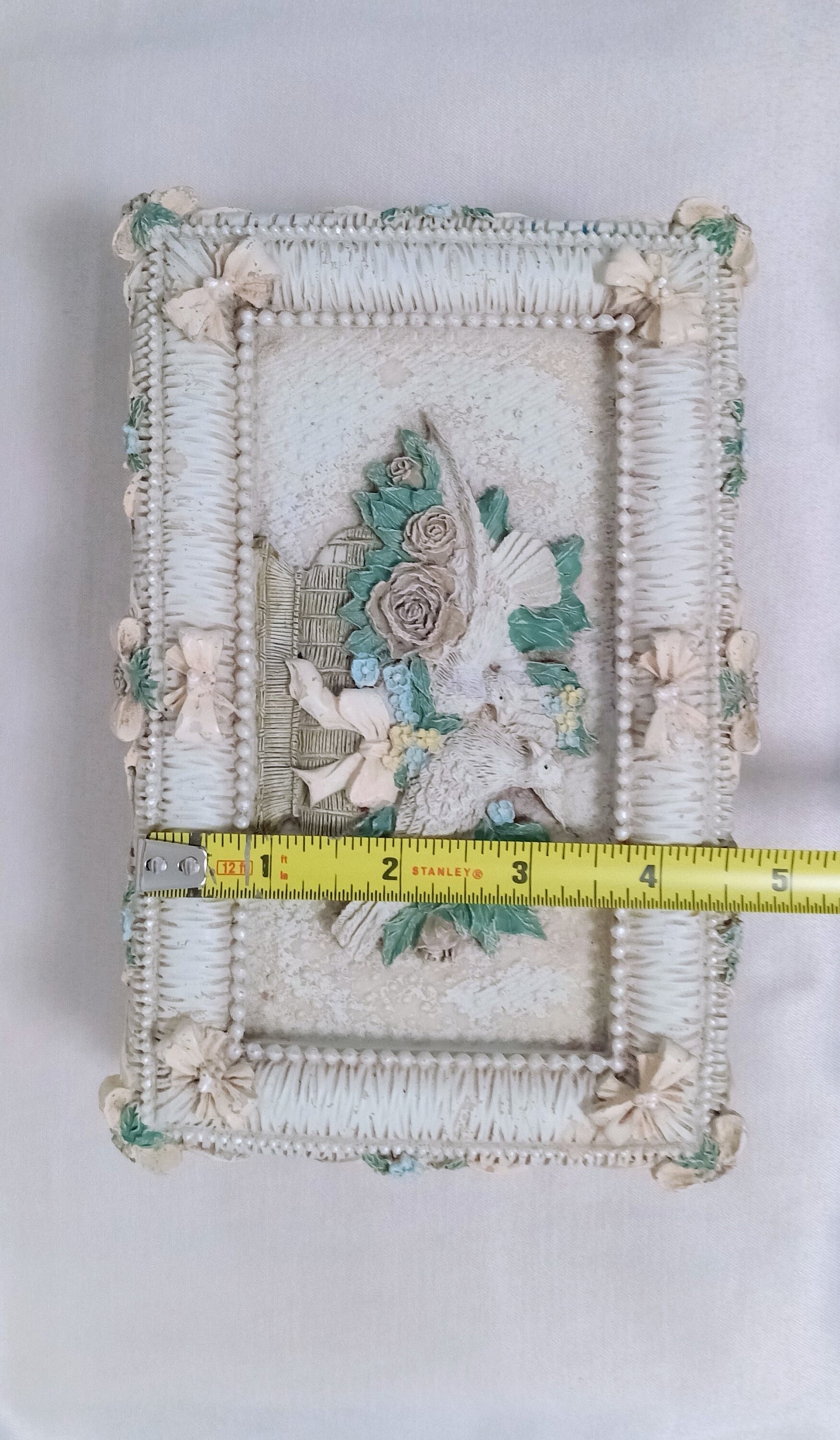 Heavy (3 Lbs. 6 Oz.) Vintage Jewelry Box Made From Thick Heavy (3 Lbs. 6 Oz.) Vintage Jewelry Box Made From Thick