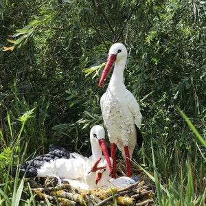 Handmade Nest With Storks and Baby Storks zdjęcie 9