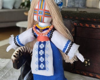 Ukrainsk folkdocka Motanka, amulett, present
