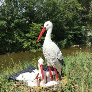 Handmade Nest With Storks and Baby Storks zdjęcie 6