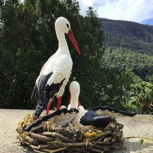 Handmade Nest With Storks and Baby Storks zdjęcie 8