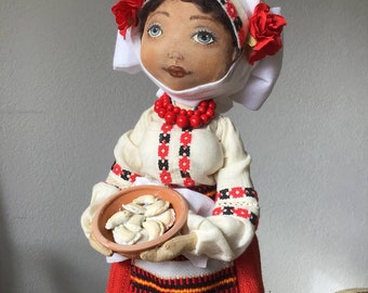 Handmade Ukrainian Textile Doll With Ethnic Clothing