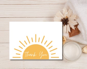 60 Pieces Boho Sun Thank You Cards First Trip Around The Sun Thank You Cards Includes 30 Pieces Envelopes And 30 Pieces Boho Cards You Are My Sunshine Blank Notes Cards For Baby Shower Birthday Party Supplies