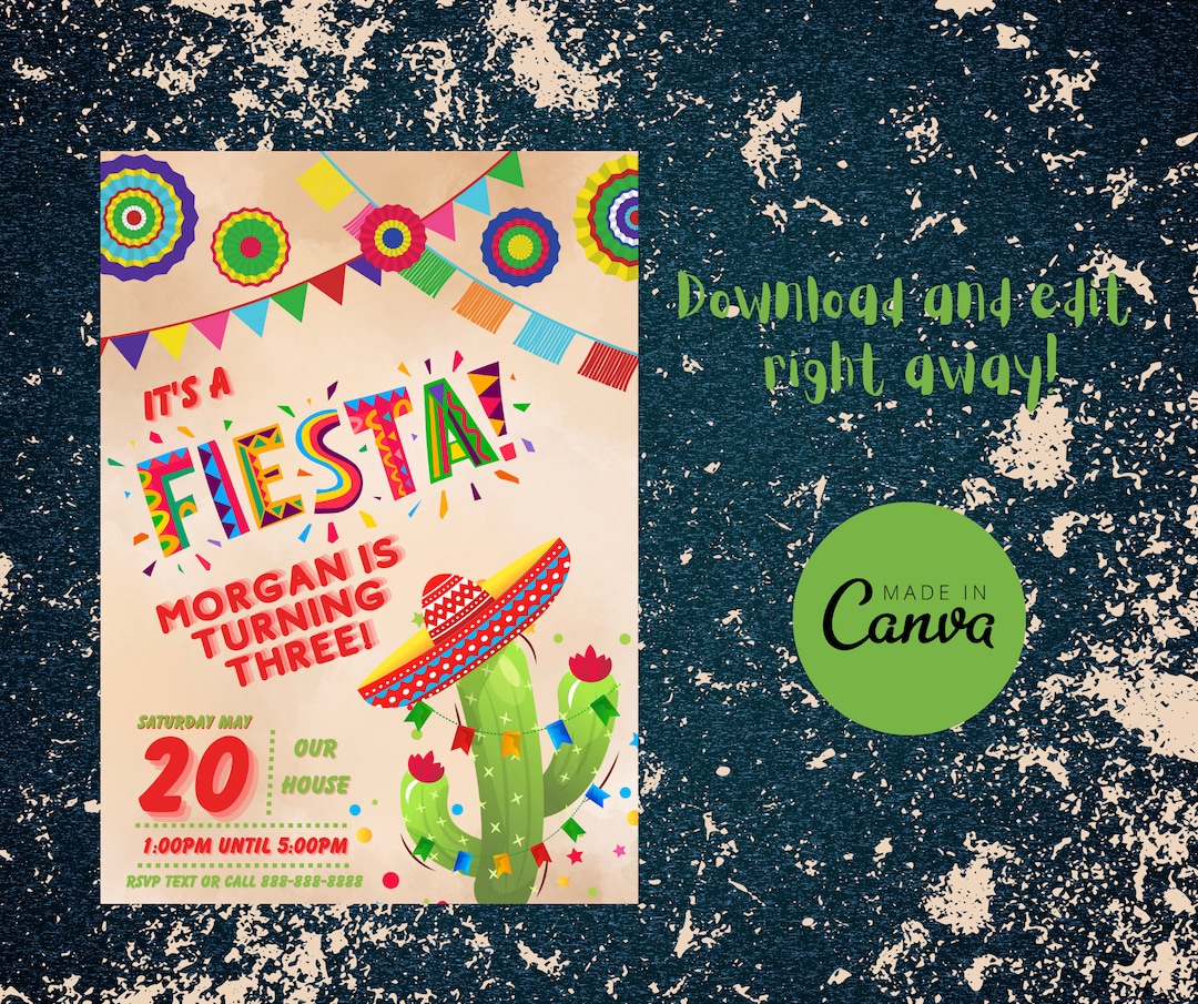 Fiesta Party Invite - Etsy