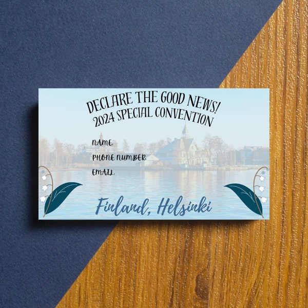 JW 2024 Finland Special Convention Contact Cards | JW Special Convention Cards | 2024 Special Convention Gifts