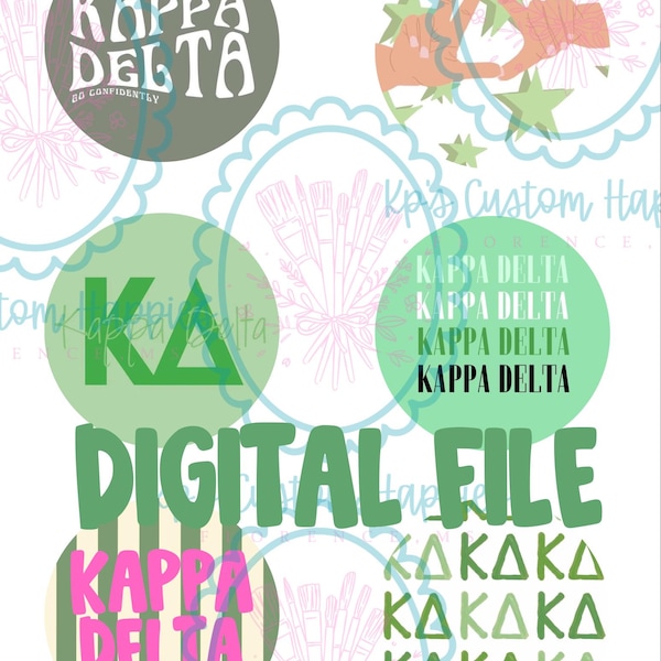 3 inch KAPPA DELTA game day button  DIGITAL template