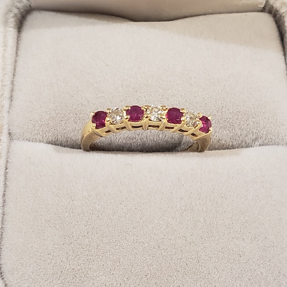 Diamond and ruby ring - image 1