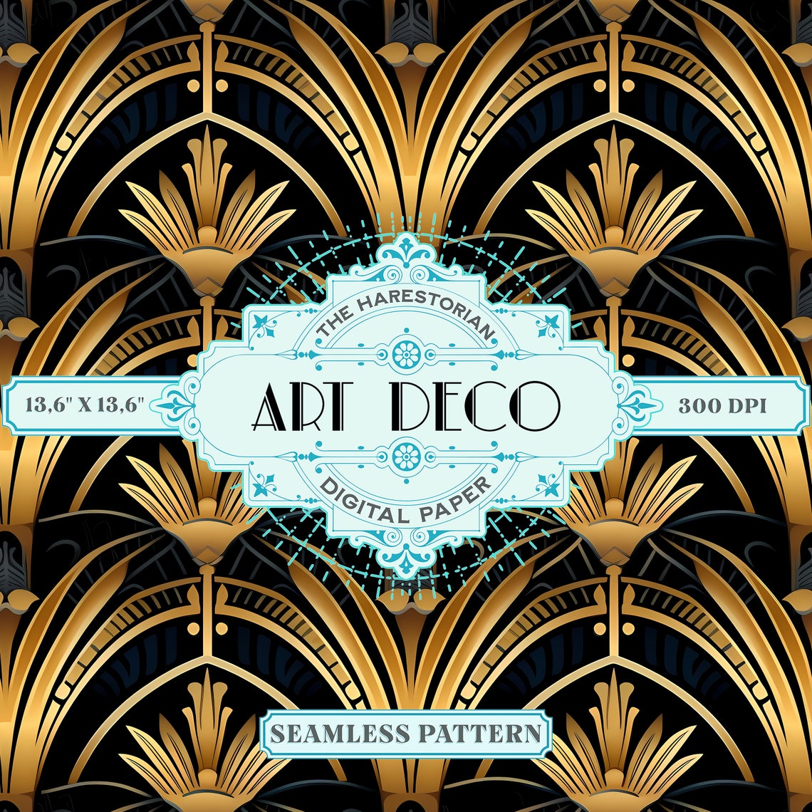 Art Déco Patterns (set of 25), Digital Art, Instant Download, Printable ...