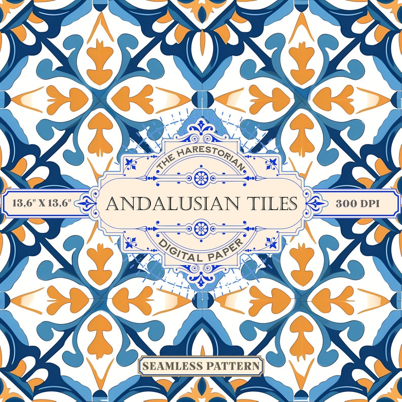 Andalusian Tiles (set of 20), Digital Art, Instant Download, Printable ...