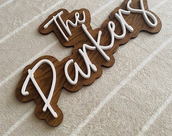 Wooden Family Name Sign First Wedding Anniversary Gift New House Personalised Last Name Signage  Surname Home Decor Rustic Wedding Backdrop