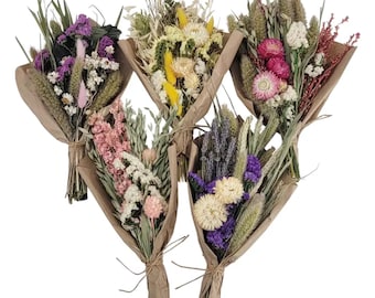 ANDALUCA Petite 12" Bouquet Lavender & Strawflowers Bouquet